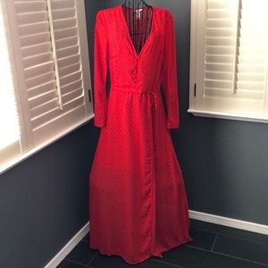 Vibrant Red Maxi Dress by H&M